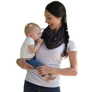 NWT Boppy Teething Scarf, Black and White Geometric Design